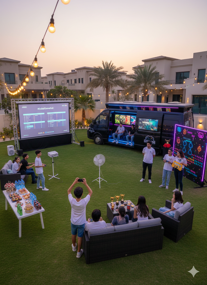 Read more about the article Backyard Party Ideas in Dubai with a Mobile Game Theater